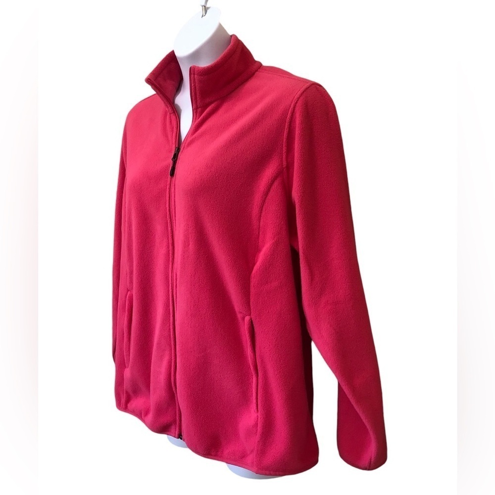 Amazon Essentials Women’s Polar Fleece Jacket 2X Pink Full Zip Warm Lightweight